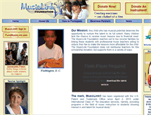 Tablet Screenshot of musiclinkfoundation.org
